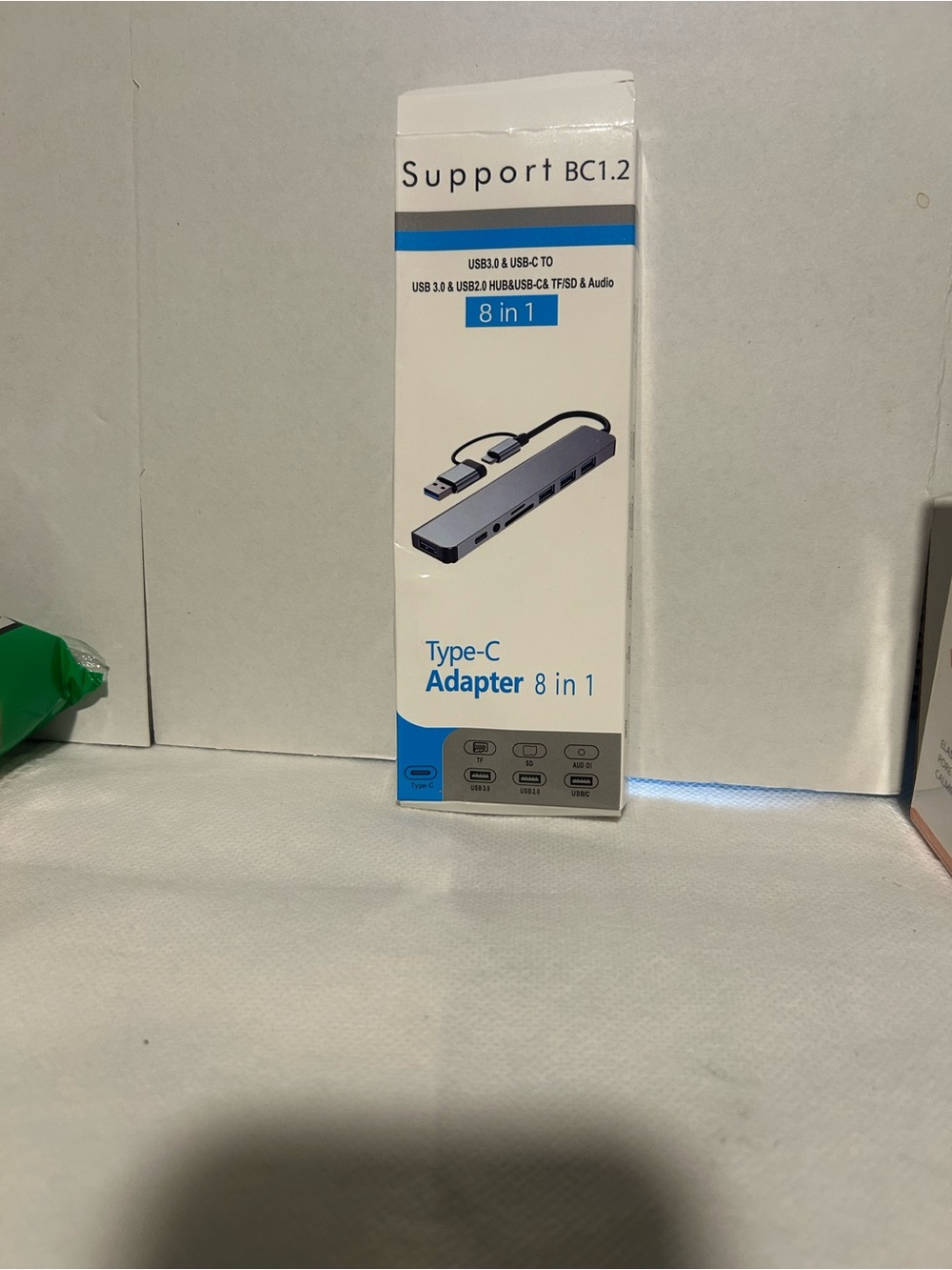 Type-C Adapter 8-in-1 USB Hub - Gray